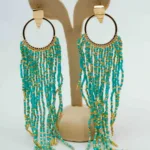 Solo Plume Beaded Earrings | Stainless Steel Earrings