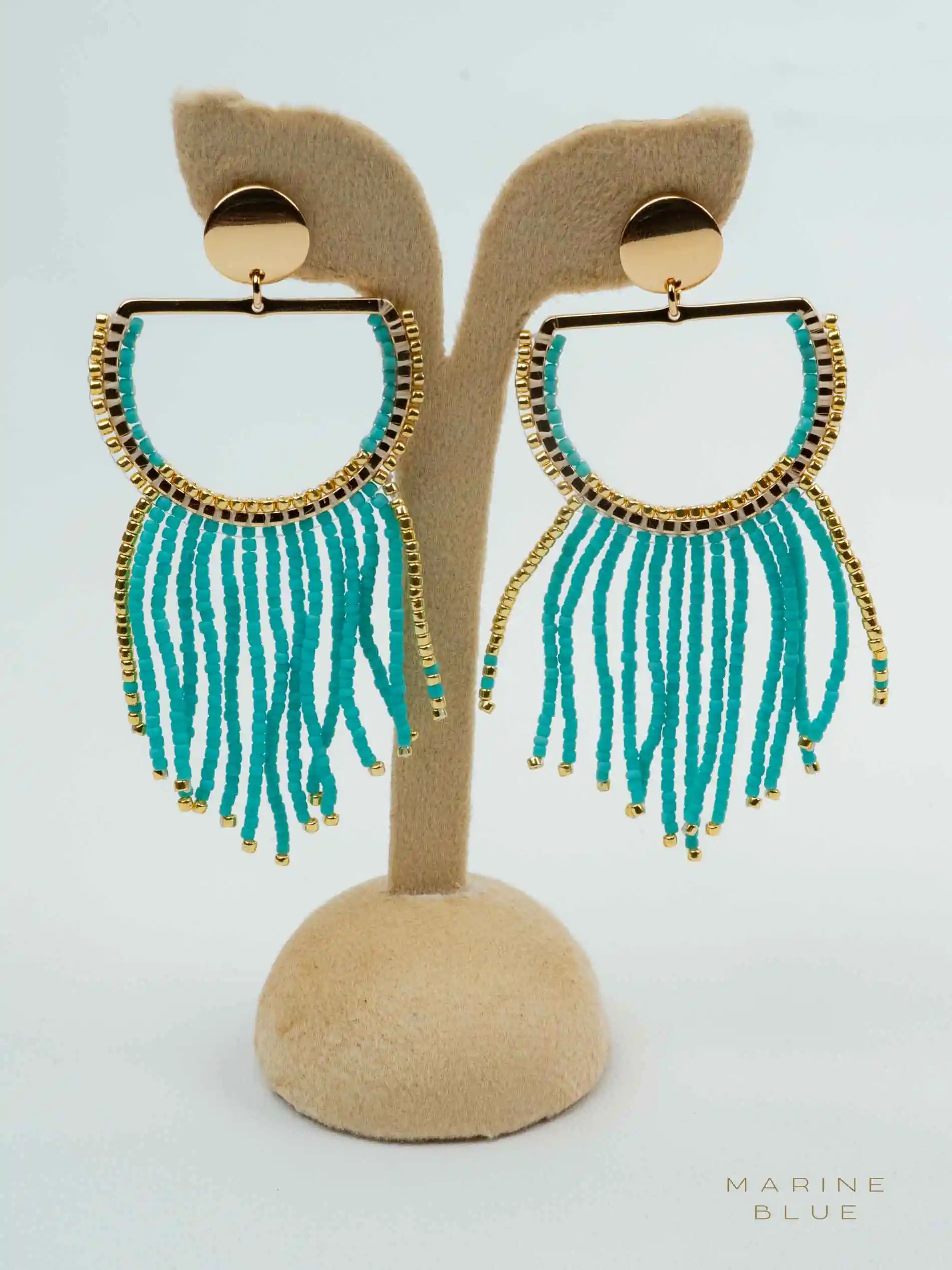 web_solo_sunray_arctic_rust Solo Sunray Beaded Earrings | Stainless Steel Earrings - Imagen 1