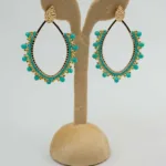 Solo Teardrop Beaded Earrings | Stainless Steel Earrings