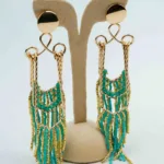 Solo Wishbone Beaded Earrings | Stainless Steel Earrings